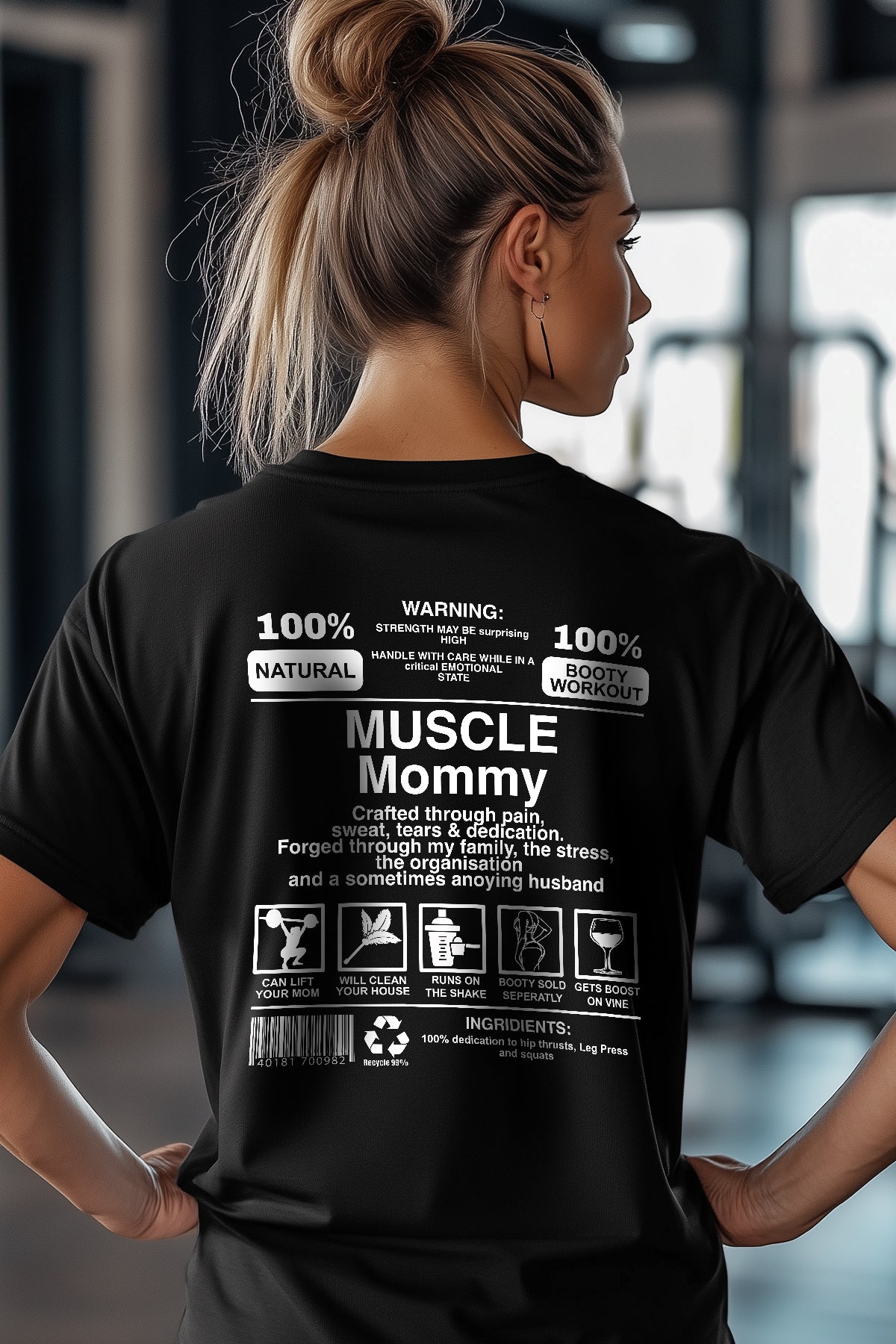 Oversized Bodybuilding T-Shirt - MUSCLE MOMMY