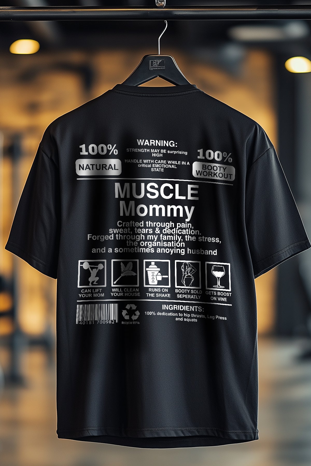 Oversized Bodybuilding T-Shirt - MUSCLE MOMMY