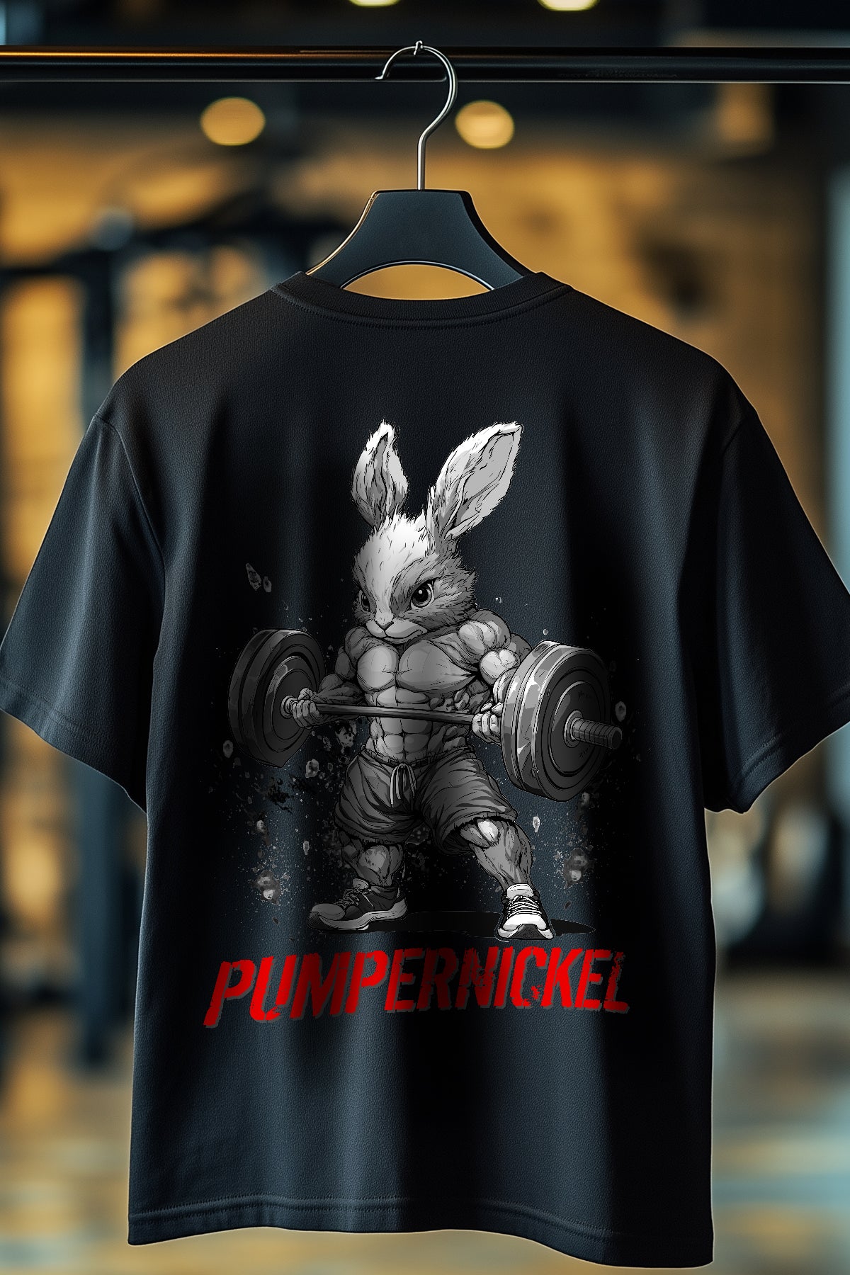 Oversized Bodybuilding T-Shirt - PUMPERNICKEL